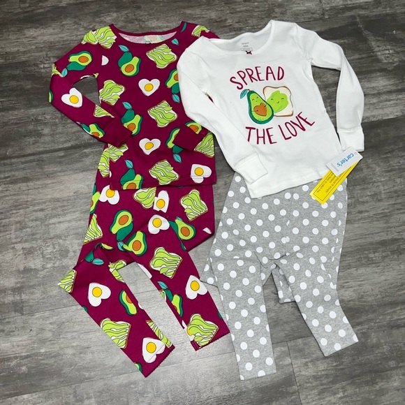 New Carters Spread the love 4pc pjs - Picture 4 of 14